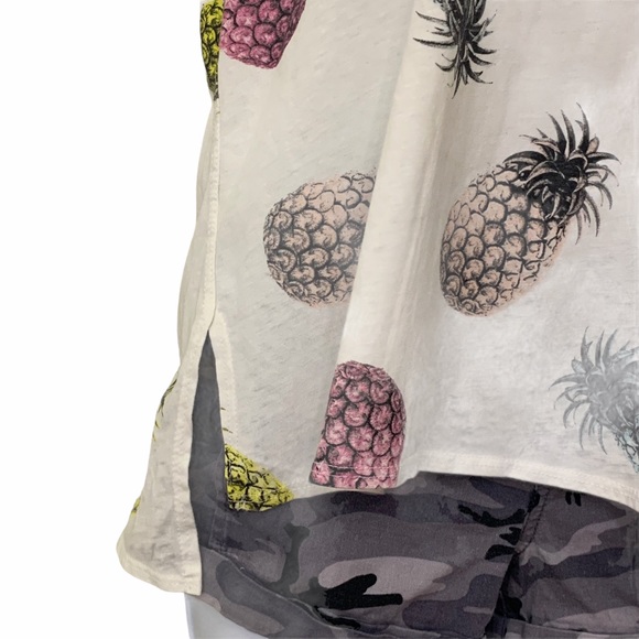 CHASER Tee Pastel Pineapple White Muscle Shirt - Picture 5 of 11